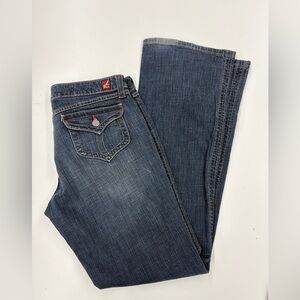 Vintage Y2K Dish Flare Jeans Sz 33 Low Rise